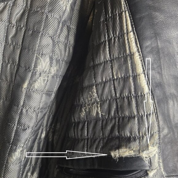 Al Wissam Men’s Embossed Genuine Leather Bomber Jacket Big & Tall, Tribal Design - Picture 8 of 15